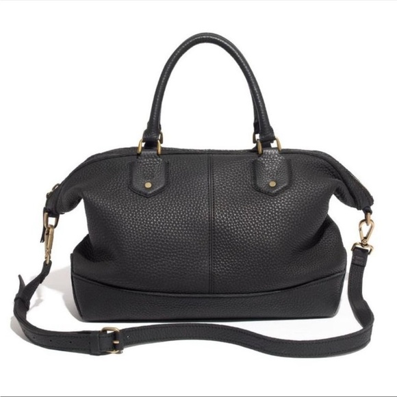 Madewell Handbags - MADEWELL Black Leather Berliner Satchel Handbag